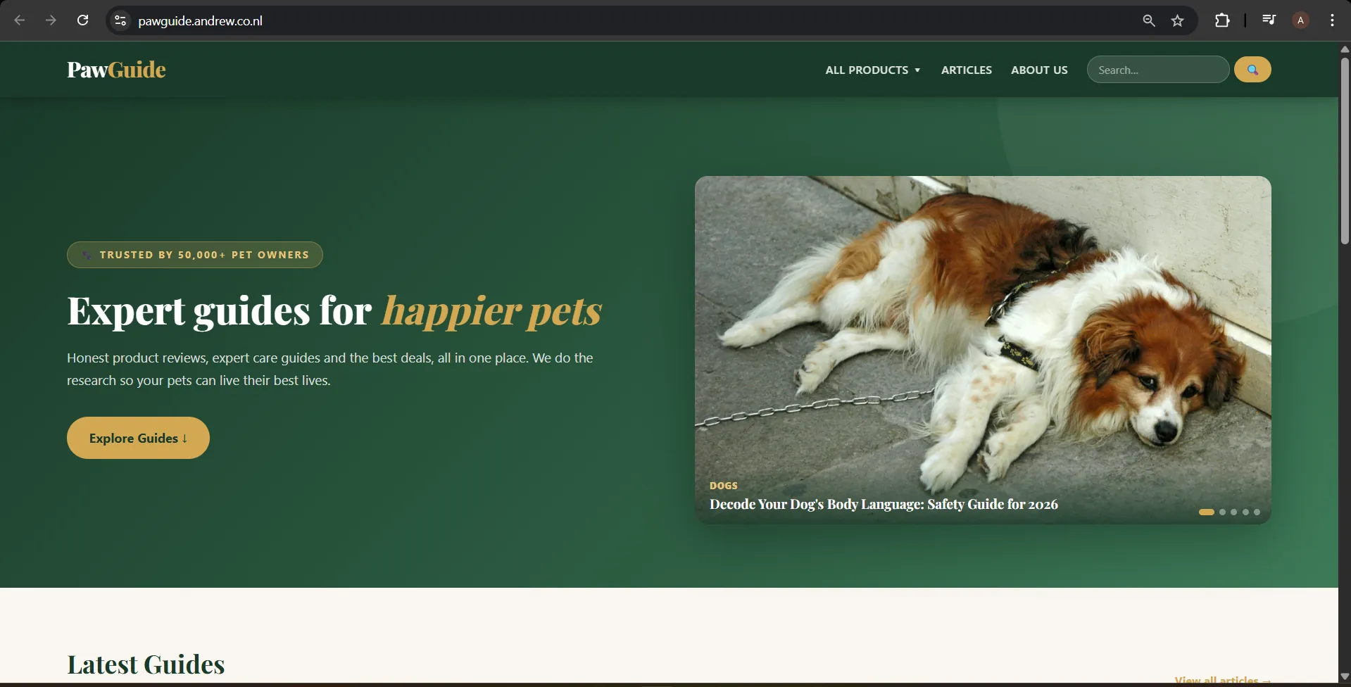 Hero carousel image — Andrew's back-end development portfolio