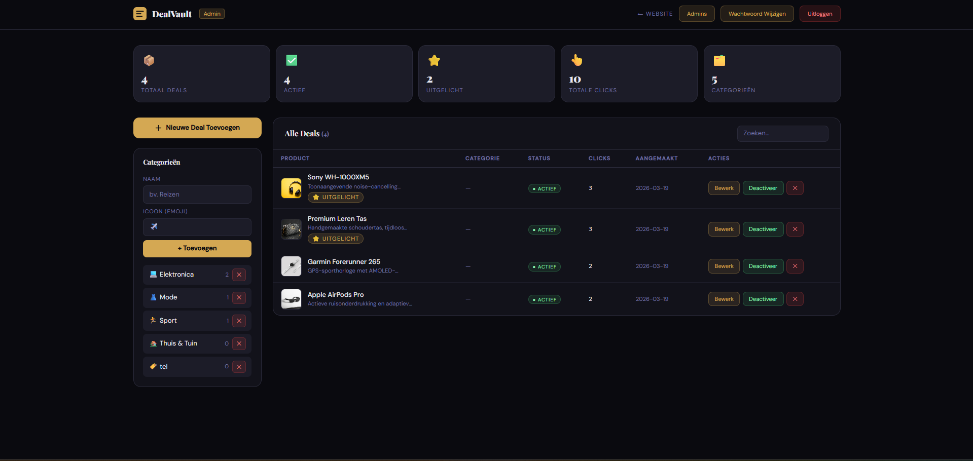 DealVault – Affiliate Deal Aggregator — gallery image showcasing project implementation 3